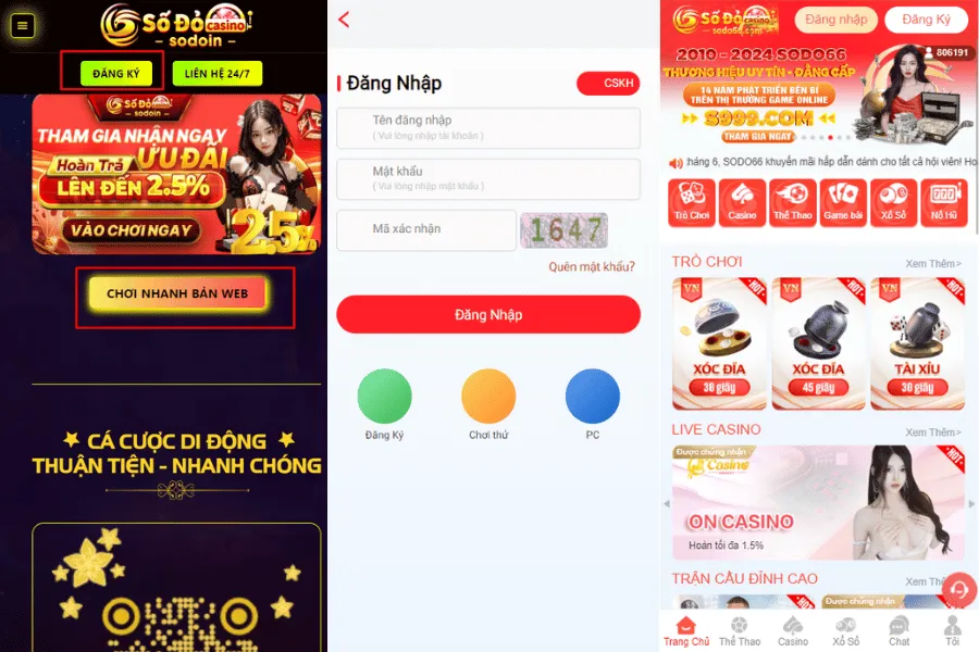 hương dẫn đăng ký sodo casino trên website